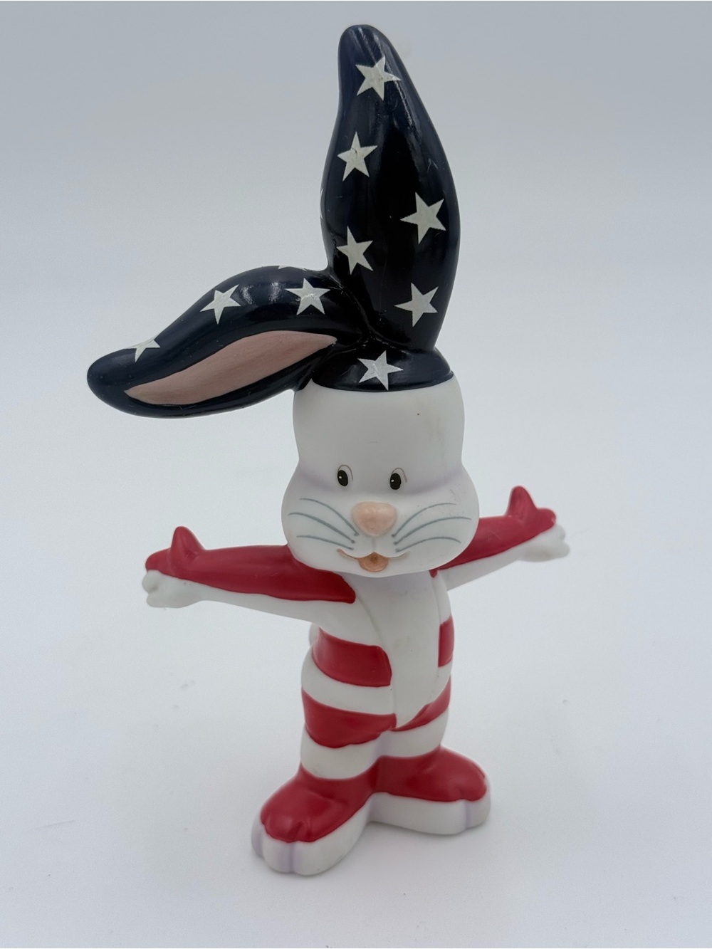 Vintage 1997 Moskowitz Collection American Flag Bunny - July 4th Americana Decor